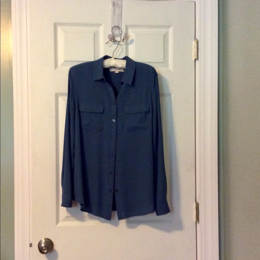 Deep teal blue button down. Size M